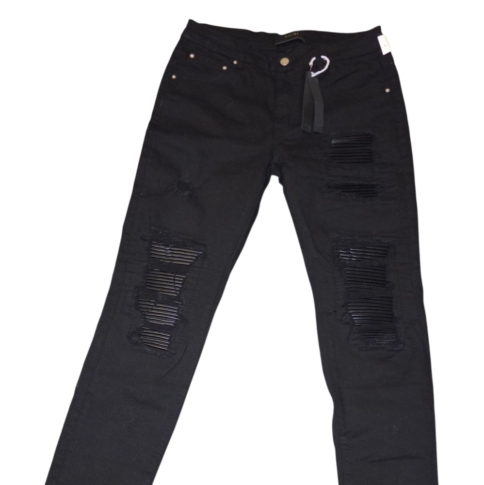 Amiri Black Distressed Men Jeans